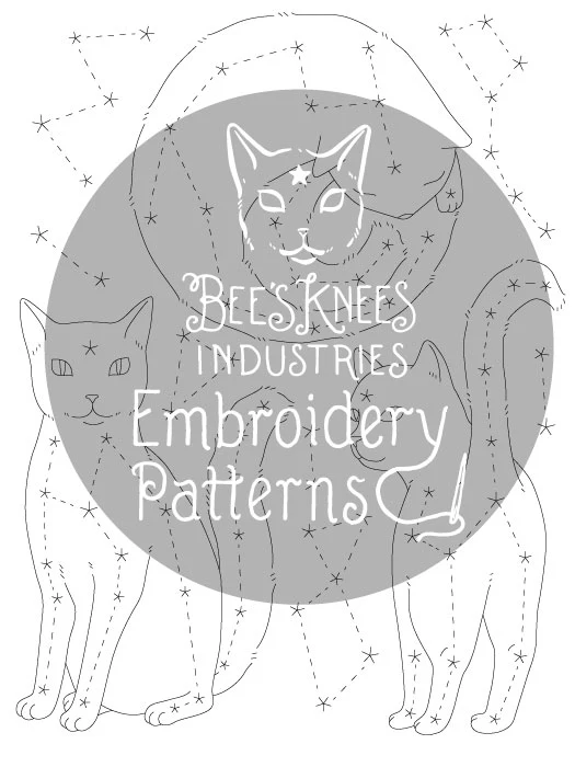 Catstellations iron-on embroidery transfers - Image 3