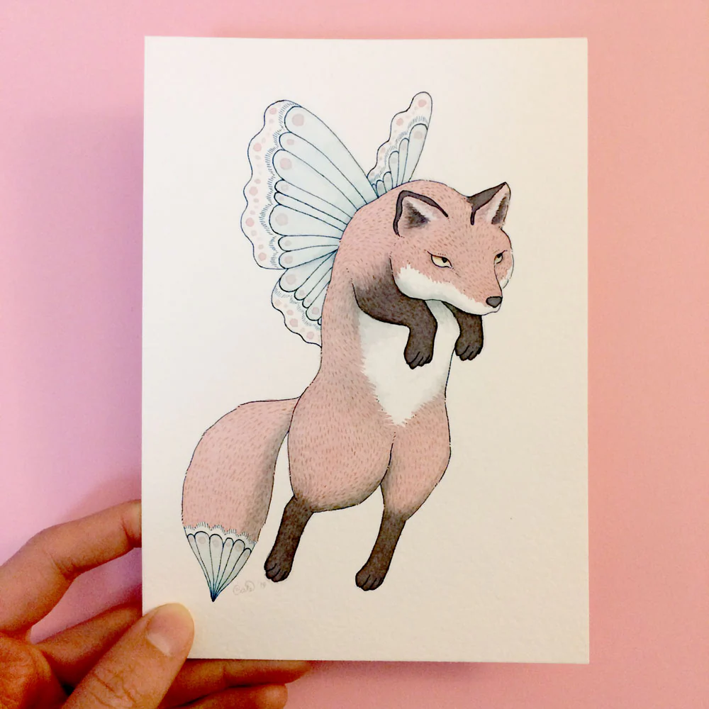 Fox Faerie Original Painting - Image 3