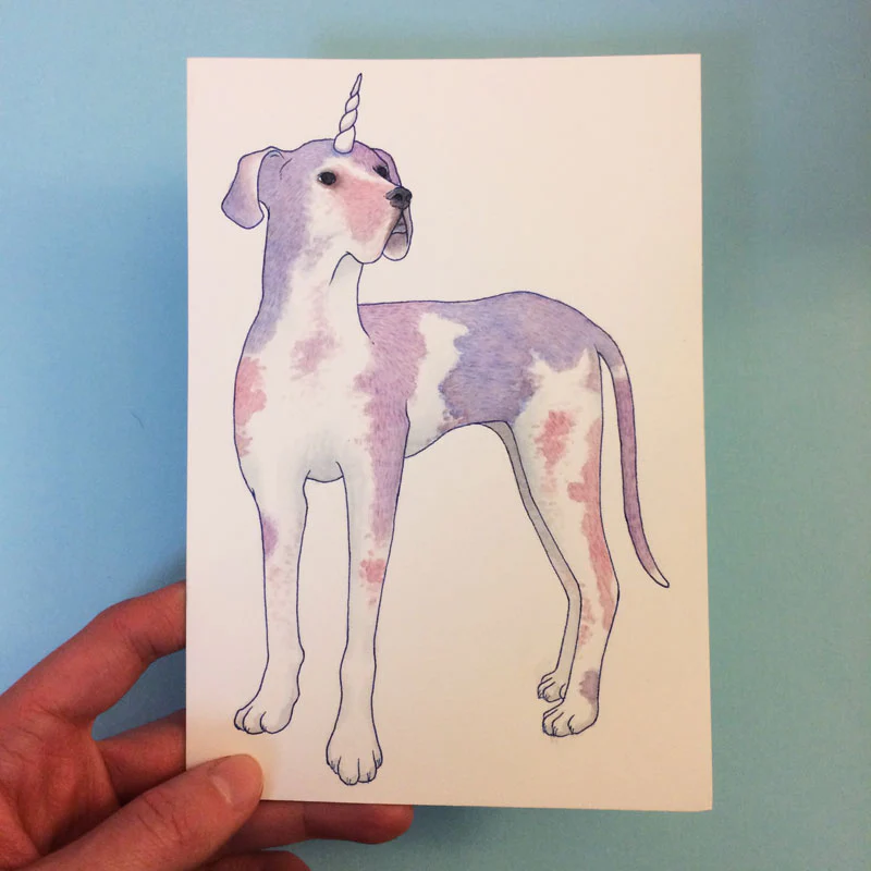 Great Dane Dogicorn Original Painting - Image 3