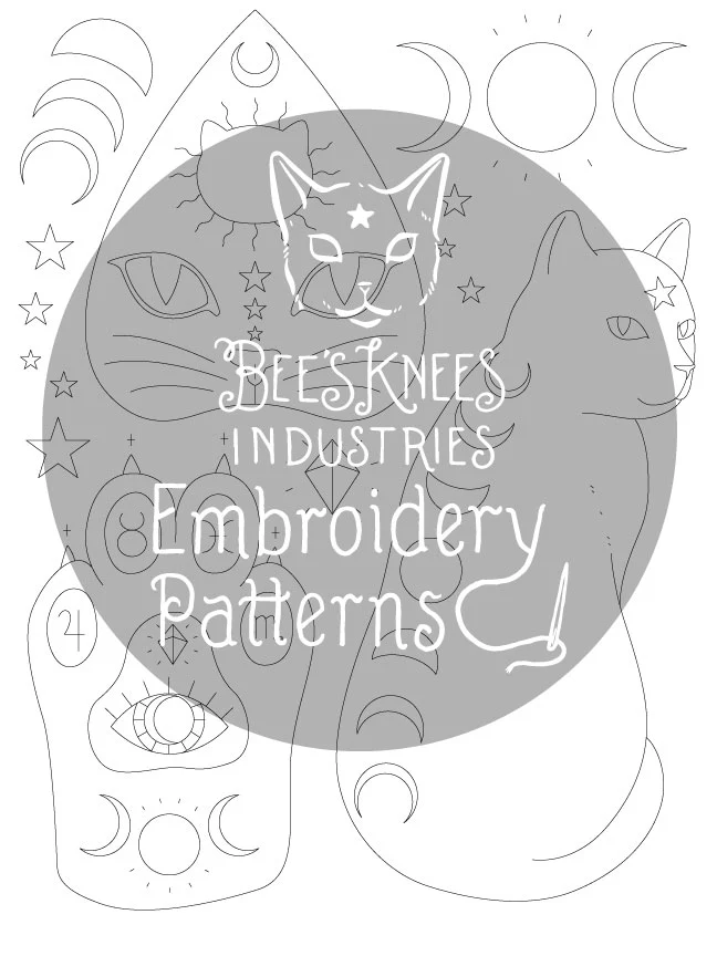 Witchcats iron-on embroidery transfers - Image 3